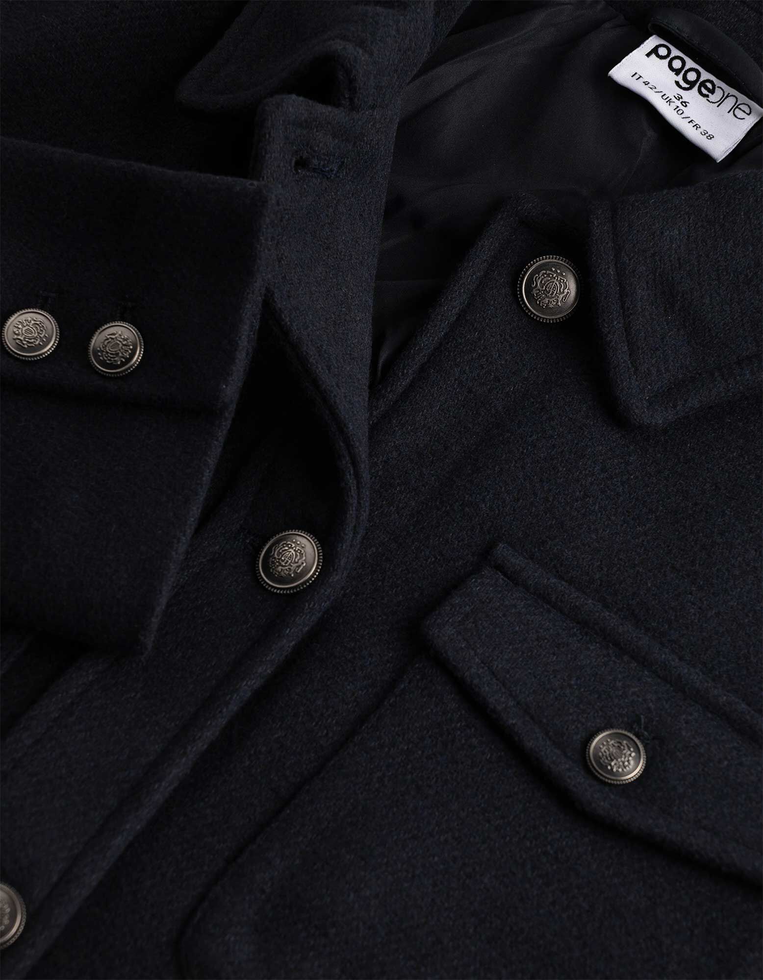 Jacke - Woll-Optik - Dunkelblau