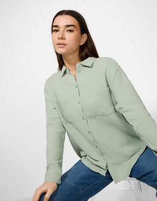 Bluse - einfarbig - t&uuml;rkis