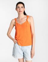 Ujjatlan felső - Csom&oacute;zott - narancs