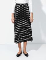 Skládaná sukně - Záhyby - cerná