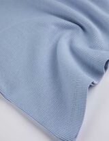 Tricou - Structură cu nervuri - Albastru deschis