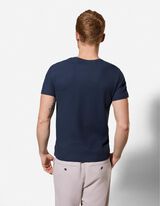 T-Shirt - Knopfleiste - dunkelblau