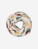 Sciarpa ad anello - Dinosauro - beige