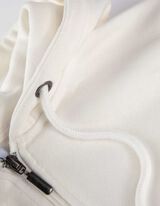 Skraćena dukserica - sa vezicom - bela