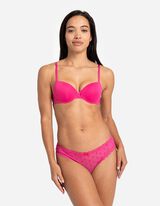 Push-up nedrček - S čipko - pink