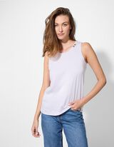 Top - Spadlá ramena - tm. lila