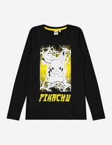 Hosszú ujjú felső - Pikachu - fekete