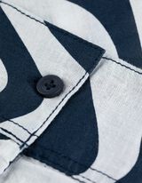 Bluse - Allover-Muster - dunkelblau