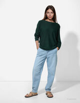 Pullover - Misto cotone - verde