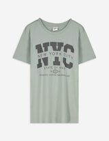 T-shirt - Vooropdruk - lichtgroen