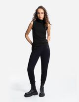 Top - Rollkragen - schwarz