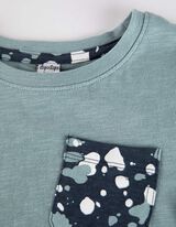 T-s&auml;rk - kinnitusega varrukad - helesinine