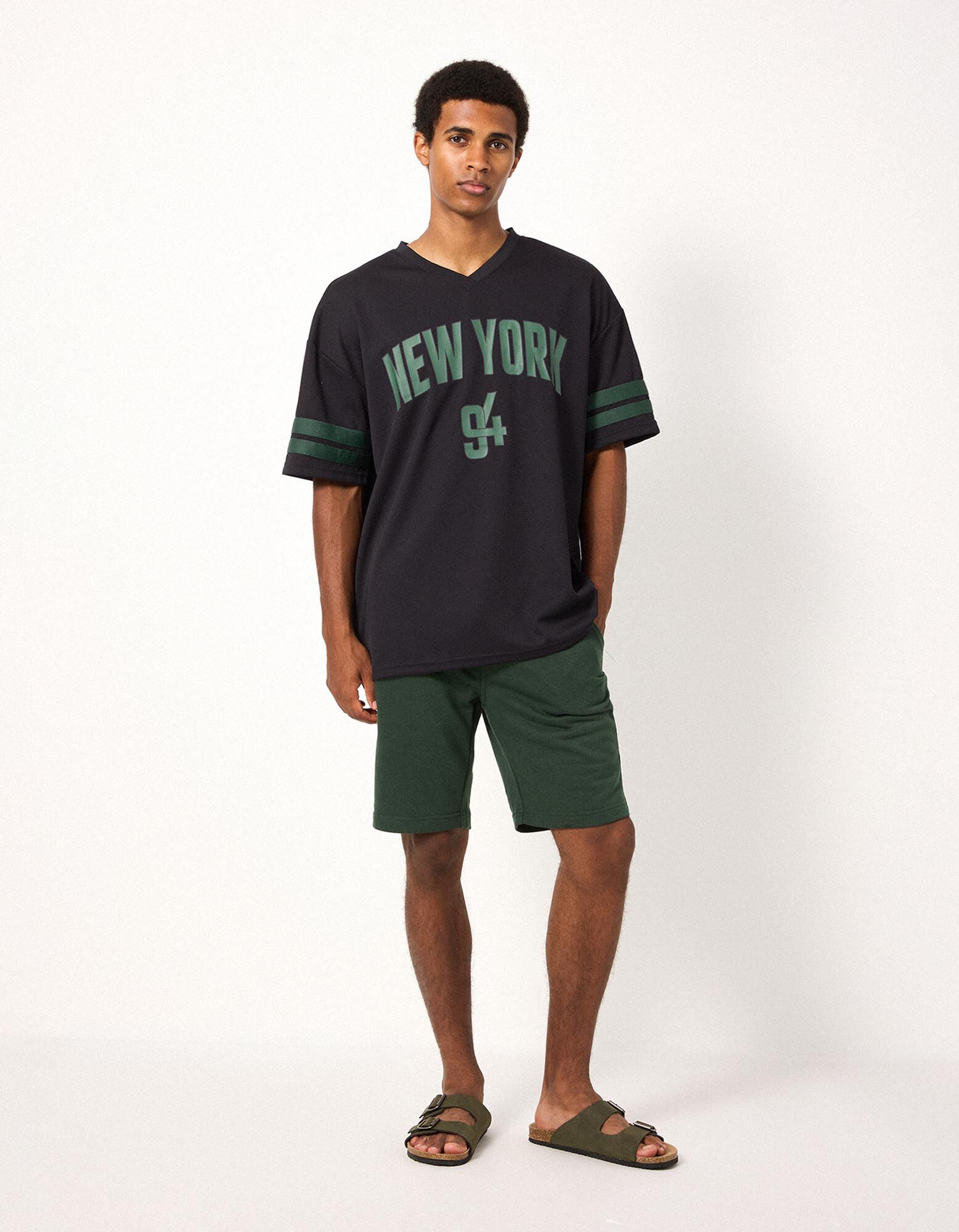 T-Shirt - Mesh - Schwarz