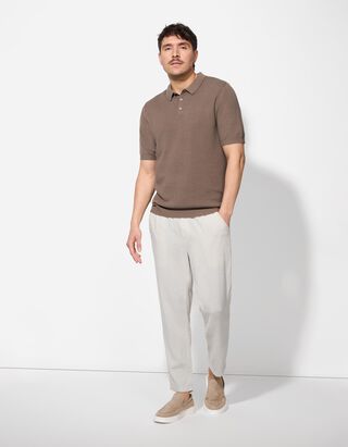 Hose - Leinen-Mix - wei&szlig;