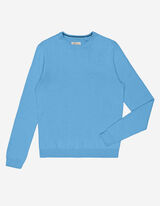 Pullover - Scollo rotondo - celeste