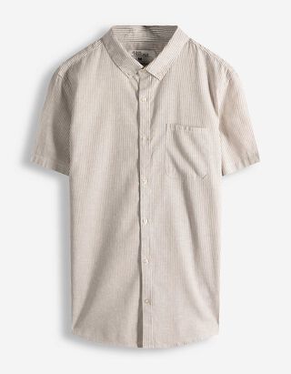 Hemd - Leinen-Mix - hellbraun