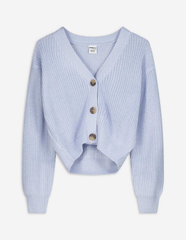 Cardigan - scurt - Albastru deschis