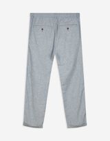 Pantalon chino - Revers cousus au bas des jambes - Vert