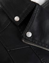 Baikeri stiilis jakk - Kunstnahk - must