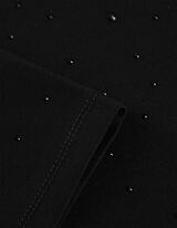 sukienka - ozdobne kamyki - czarny