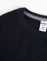 Trui - Wafelstructuur - donkerblauw