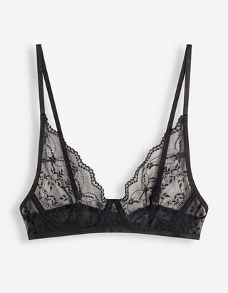 T-Shirt-BH - ungef&uuml;tterte Cups - Schwarz
