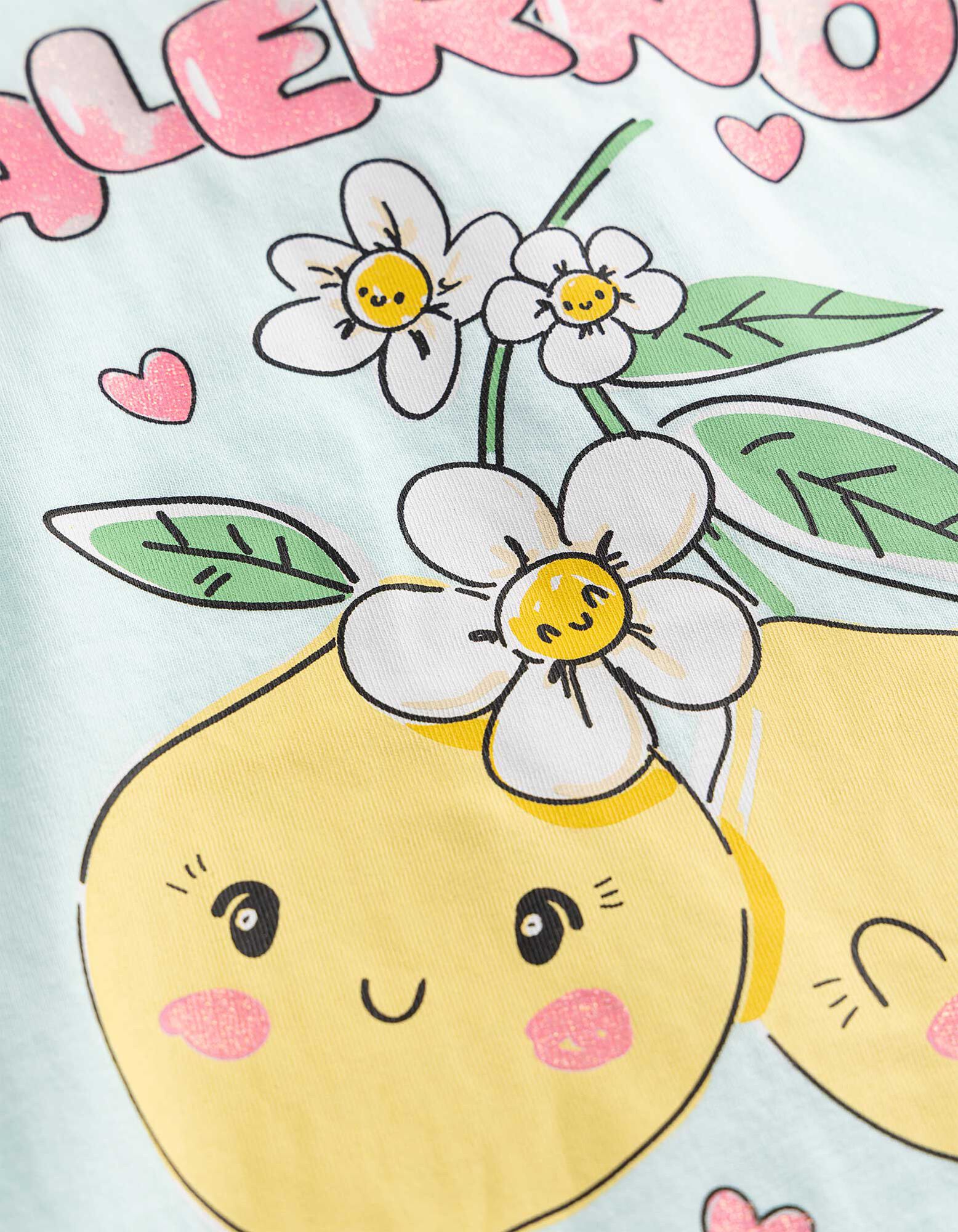 T-Shirt - Frontprint - blau