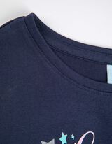 koszulka z długim rękawem - Elsa - ciemny niebieski