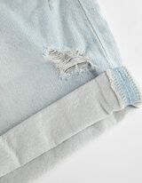 Pantaloni scurți denim - Mom Fit - Albastru deschis