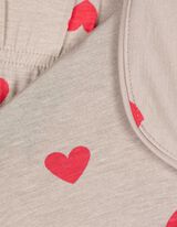 Pyjama Set aus Shirt und Hose - Viskose - beige