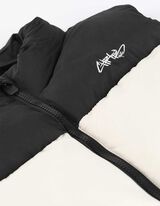 Steppweste - Kontrasteinsätze - hellgrau