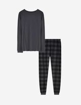 Pyjama set van shirt en broek - Jersey - donkergrijs