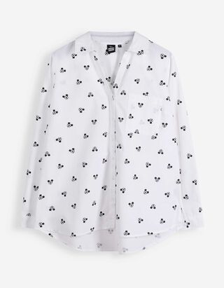 Bluse - Mickey Mouse - wei&szlig;