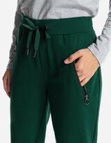 &Scaron;portne hlače - Zatezna vrvica na spodnjem robu - temno zelena