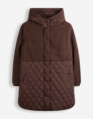 Steppjacke - Dunkelbraun