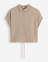 Hemd - Musselin - braun