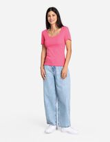 T-shirt - Misto cotone - rosa fucsia