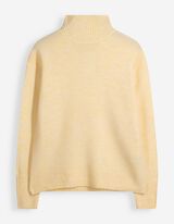 Strickpullover - Mockneck - Gelb