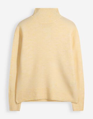 Strickpullover - Mockneck - Gelb