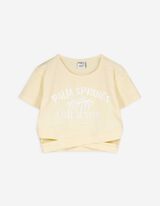 Cropped shirt - Cut-outs - lichtgeel