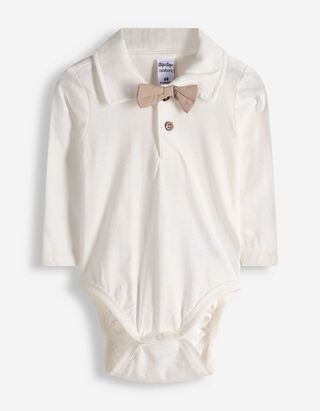 Langarmbody - Schleifenapplikation - wei&szlig;