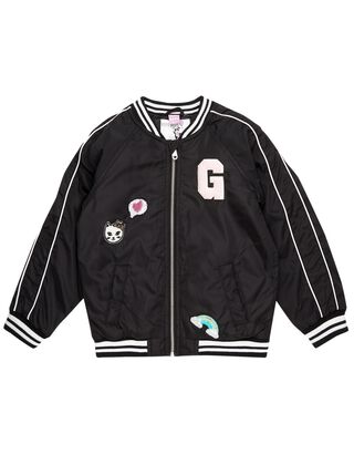 M&auml;dchen Bomberjacke mit Aufn&auml;hern