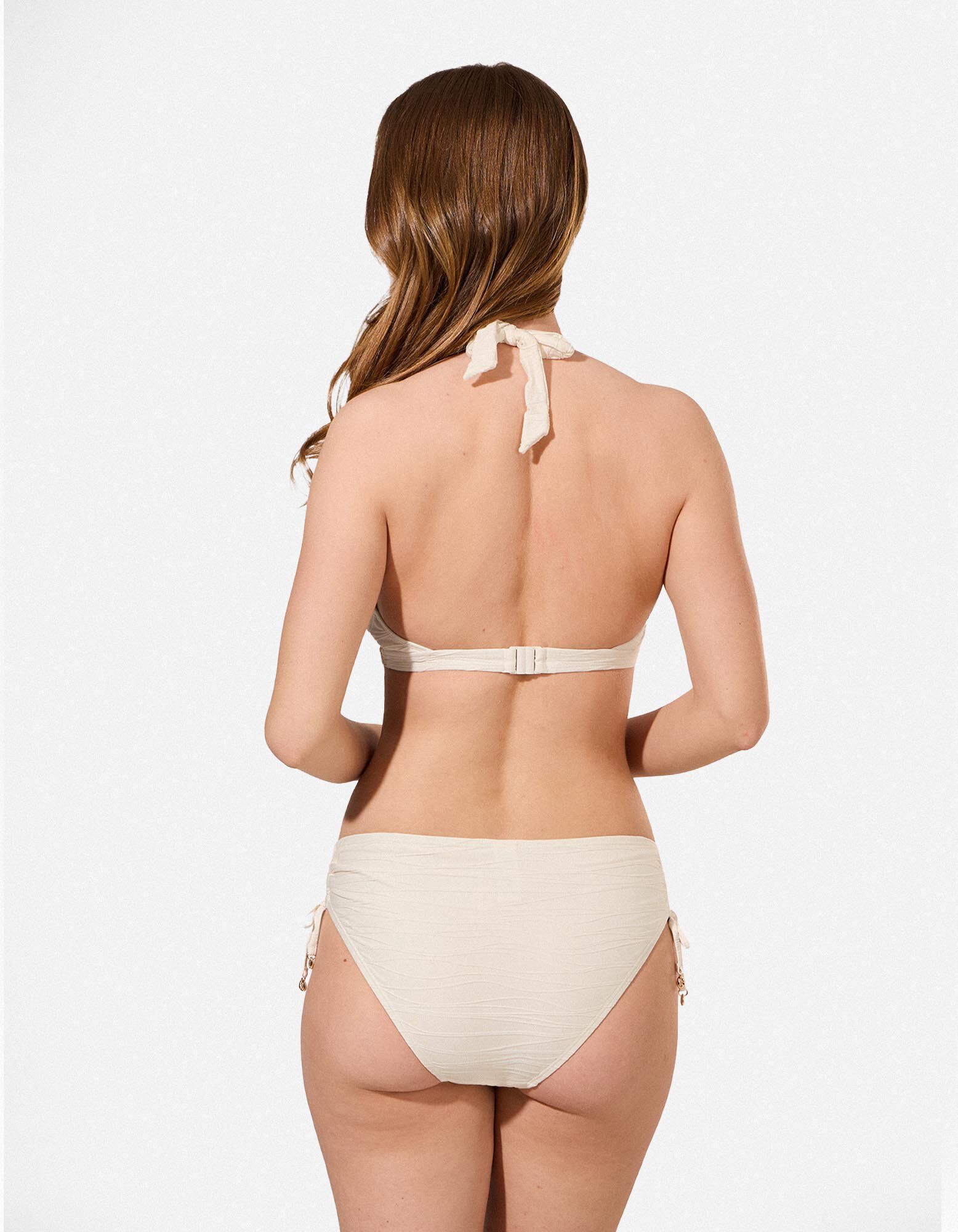 Bikinitop - Strukturiertes Material - Beige