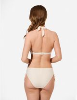 Bikinitop - Strukturiertes Material - Beige