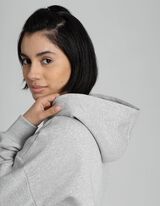 bluza z kapturem - Myszka Miki - jasny szary