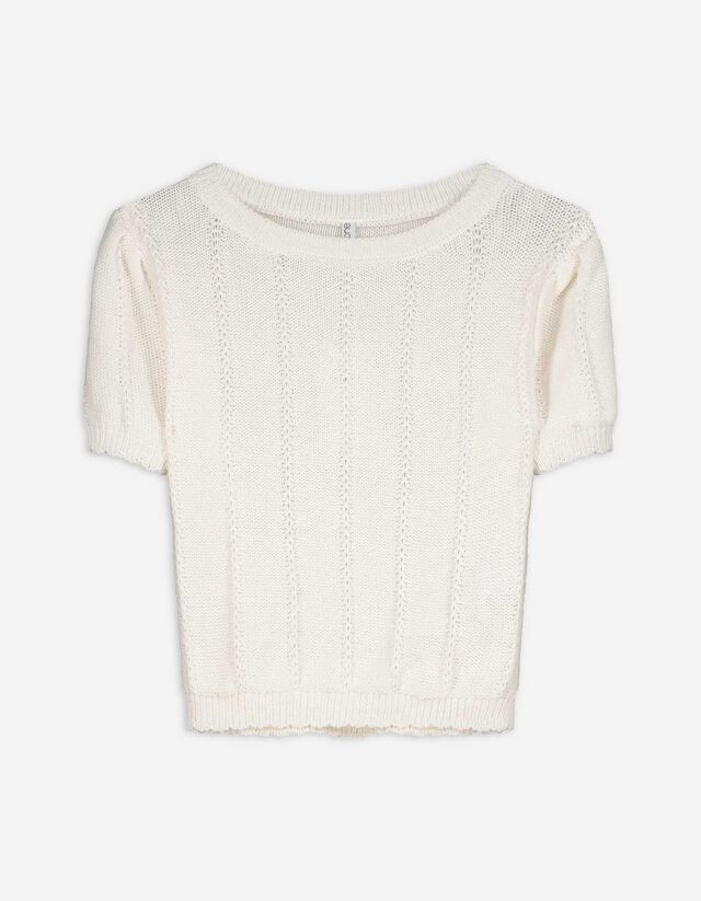 Camicia in maglia - Tinta unita - bianco