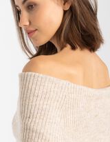 Pletena haljina - Karmen izrez - bez