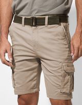 Cargo šortky - Opasek - béžová