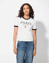 T-shirt - Vooropdruk - wit