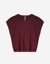 T-Shirt - Loose Fit - dunkelrot